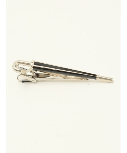 Alexander Julian（アレキサンダージュリアン）の「アレキサンダージュリアン シルク混 ネクタイ＆タイバーセット アンブレラチェック（ネクタイ・メンズ・ブラック×ホワイト/ベージュ・FREE）」の7枚目の写真