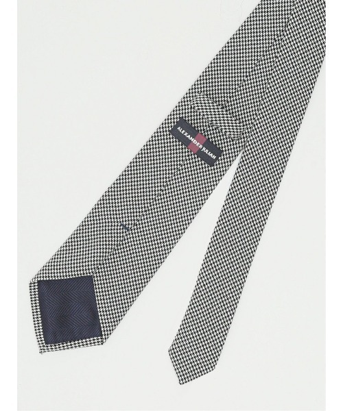 Alexander Julian（アレキサンダージュリアン）の「アレキサンダージュリアン シルク混 ネクタイ＆タイバーセット アンブレラチェック（ネクタイ・メンズ・ブラック×ホワイト/ベージュ・FREE）」の12枚目の写真