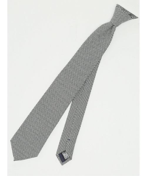Alexander Julian（アレキサンダージュリアン）の「アレキサンダージュリアン シルク混 ネクタイ＆タイバーセット アンブレラチェック（ネクタイ・メンズ・ブラック×ホワイト/ベージュ・FREE）」の13枚目の写真