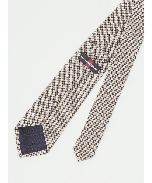 Alexander Julian（アレキサンダージュリアン）の「アレキサンダージュリアン シルク混 ネクタイ＆タイバーセット アンブレラチェック（ネクタイ・メンズ・ブラック×ホワイト/ベージュ・FREE）」の20枚目の写真