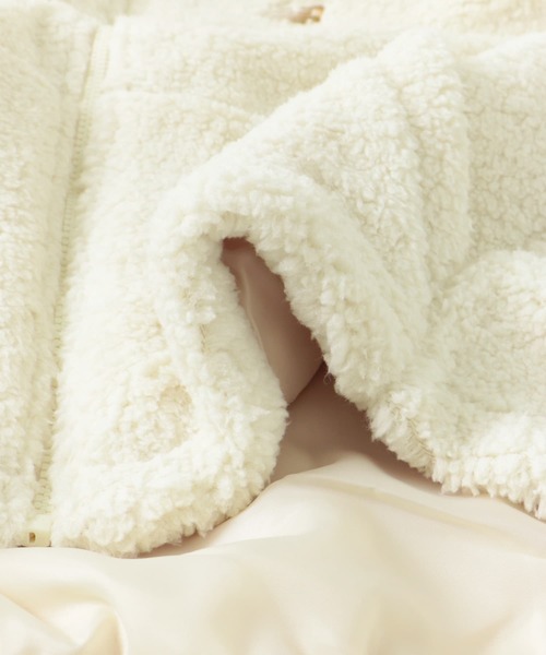 NEW BALANCE（ニューバランス）の「NEW BALANCE　ボアジャケット（その他アウター・レディース・アイボリー/ブラック・160）」の10枚目の写真