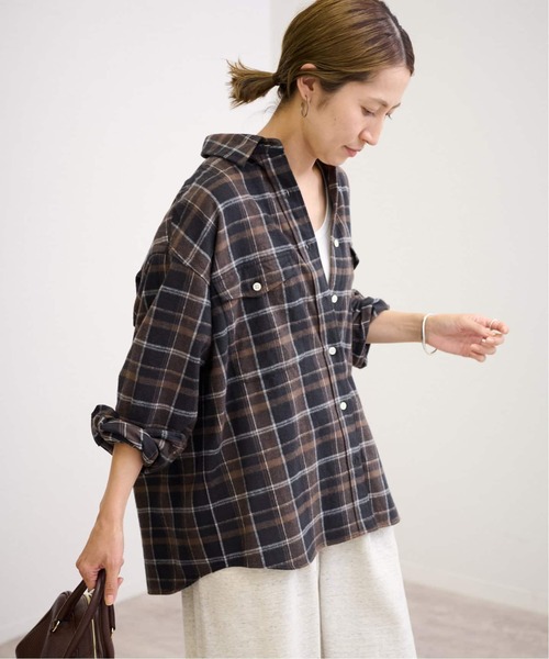 新品タグ付き FRAMeWORK ネルチェックシャツ グレー 2025 シャツ フレームワーク FRAMeWORK ≪予約≫ネルチェックシャツ （グレーA