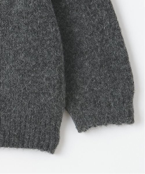 petit main（プティマイン）の「【リンク】衿ニットカーディガン(キッズ)（カーディガン/ボレロ・キッズ・アイボリー/ブラウン/チャコール・S/M/L）」の4枚目の写真