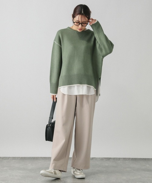 GLOBAL WORK(グローバルワーク)の「あったかスゴラクイージーパンツ/115664(その他パンツ・レディース・ブラック/グレイッシュベージュ/グレー/ミント・LARGE/MEDIUM)」の20枚目の写真