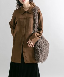 KBF | サテンロングシャツ(シャツ/ブラウス)