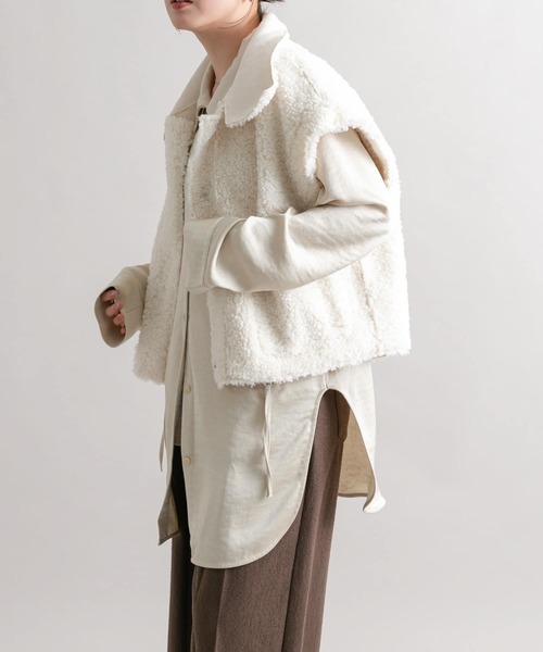 KBF（ケイビーエフ）の「サテンロングシャツ（シャツ/ブラウス・レディース・ベージュ/ネイビー/ブラウン・ONE）」の11枚目の写真