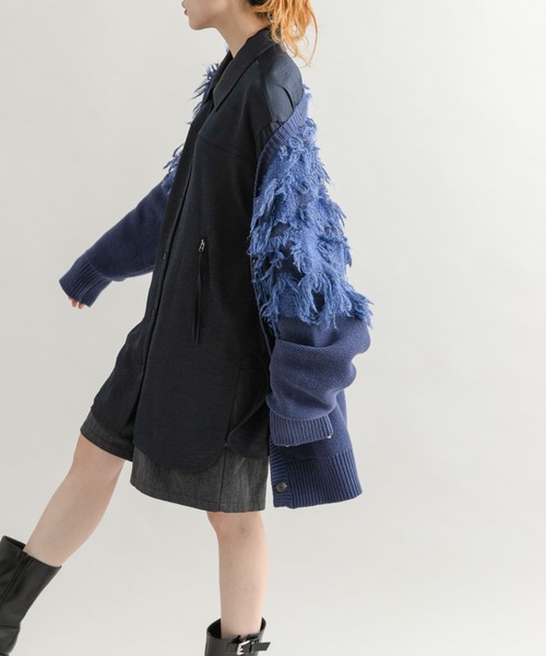 KBF（ケイビーエフ）の「サテンロングシャツ（シャツ/ブラウス・レディース・ベージュ/ネイビー/ブラウン・ONE）」の22枚目の写真