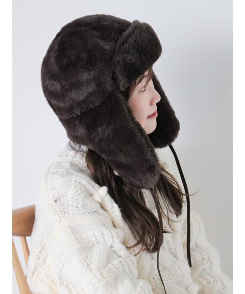 ehka sopo（エヘカソポ）の「ボアフライトキャップ（ハット・レディース・チャコールグレー/キナリ/グレー・F）」の17枚目の写真