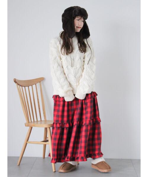 ehka sopo（エヘカソポ）の「ボアフライトキャップ（ハット・レディース・チャコールグレー/キナリ/グレー・F）」の14枚目の写真