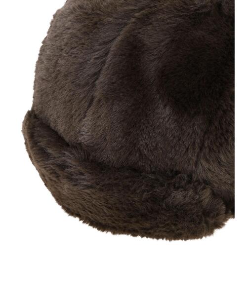 ehka sopo（エヘカソポ）の「ボアフライトキャップ（ハット・レディース・チャコールグレー/キナリ/グレー・F）」の7枚目の写真