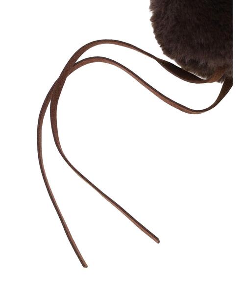 ehka sopo（エヘカソポ）の「ボアフライトキャップ（ハット・レディース・チャコールグレー/キナリ/グレー・F）」の4枚目の写真