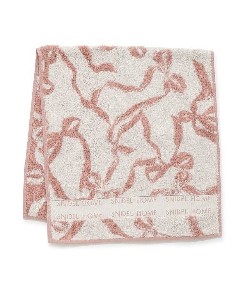 SNIDEL HOME（スナイデルホーム）の「リボンジャカードフェイスタオル（タオル・レディース・モカ/ピンク・FREE）」の2枚目の写真