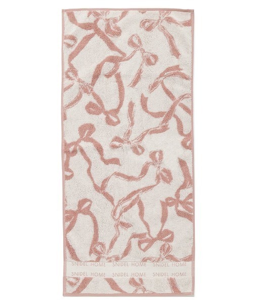 SNIDEL HOME（スナイデルホーム）の「リボンジャカードフェイスタオル（タオル・レディース・モカ/ピンク・FREE）」の4枚目の写真