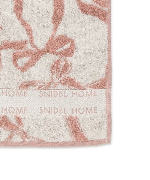 SNIDEL HOME（スナイデルホーム）の「リボンジャカードフェイスタオル（タオル・レディース・モカ/ピンク・FREE）」の6枚目の写真