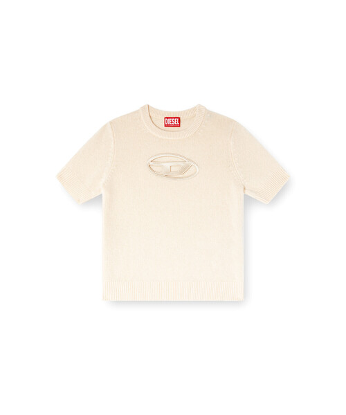 DIESEL（ディーゼル）の「ウィメンズ 半袖プルオーバーニット M-ARGARIN-SS（ニット/セーター・レディース・ベージュ/ブラック・LARGE/MEDIUM/SMALL/X-SMALL/X-LARGE）」の6枚目の写真