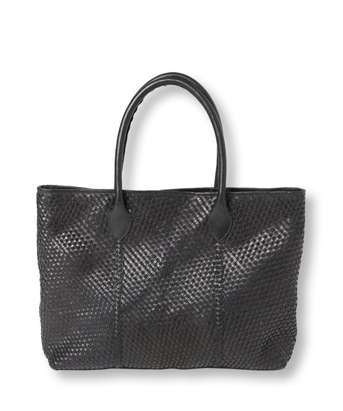 MEN'S BIGI（メンズビギ）の「【HOLLINGWORTH COUNTRY OUTFITTERS】編み込みレザートートバッグ（トートバッグ・メンズ・ブラウン/ブラック・FREE）」の2枚目の写真