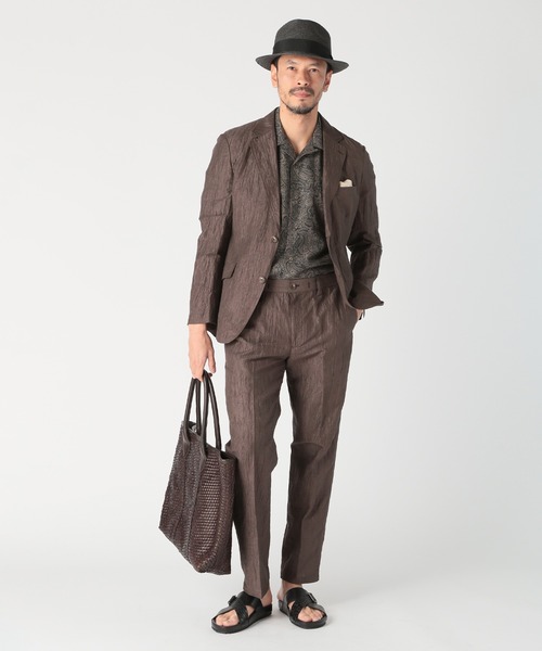 MEN'S BIGI（メンズビギ）の「【HOLLINGWORTH COUNTRY OUTFITTERS】編み込みレザートートバッグ（トートバッグ・メンズ・ブラウン/ブラック・FREE）」の12枚目の写真