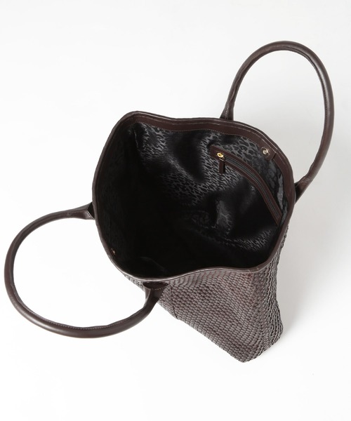 MEN'S BIGI（メンズビギ）の「【HOLLINGWORTH COUNTRY OUTFITTERS】編み込みレザートートバッグ（トートバッグ・メンズ・ブラウン/ブラック・FREE）」の7枚目の写真