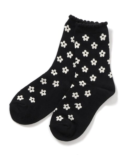 apres les cours（アプレレクール）の「お花・ハート・さくらんぼ柄ソックス（ソックス/靴下・キッズ・ピンク/ブラック/アイボリー・12/15 /18/21）」の3枚目の写真