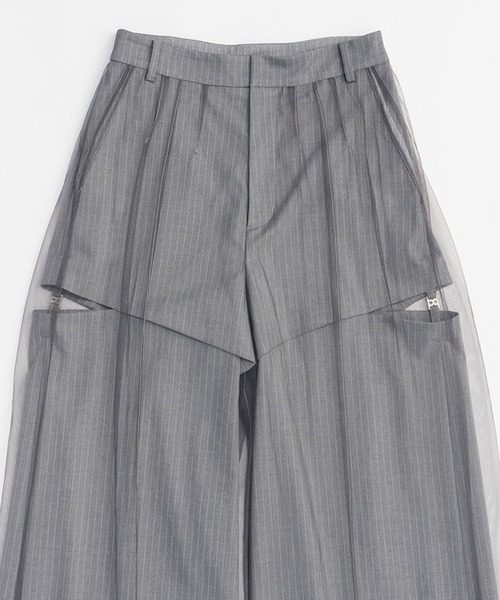 PRANK PROJECT(プランクプロジェクト)の「チュールレイヤードスラックス / Tulle Layered Slacks(スラックス・レディース・ベージュ/グレー・38/36)」の15枚目の写真