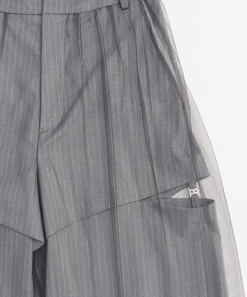 PRANK PROJECT(プランクプロジェクト)の「チュールレイヤードスラックス / Tulle Layered Slacks(スラックス・レディース・ベージュ/グレー・38/36)」の19枚目の写真