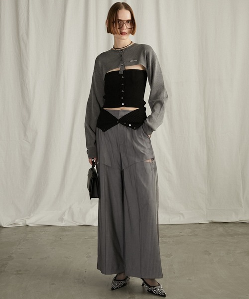 PRANK PROJECT(プランクプロジェクト)の「チュールレイヤードスラックス / Tulle Layered Slacks(スラックス・レディース・ベージュ/グレー・38/36)」の21枚目の写真