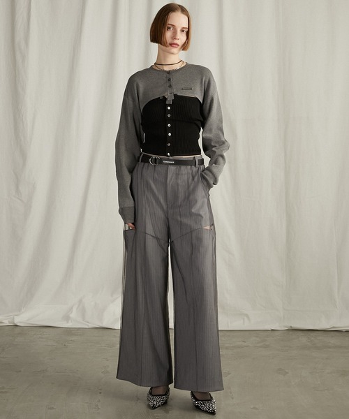 PRANK PROJECT(プランクプロジェクト)の「チュールレイヤードスラックス / Tulle Layered Slacks(スラックス・レディース・ベージュ/グレー・38/36)」の22枚目の写真