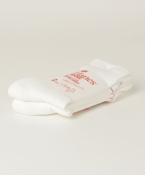 HANES（ヘインズ）の「【Hanes/ヘインズ】メンズ 【2足組】 クルーソックス（ソックス/靴下・メンズ・ホワイト/ブラック・MEDIUM/SMALL）」の11枚目の写真
