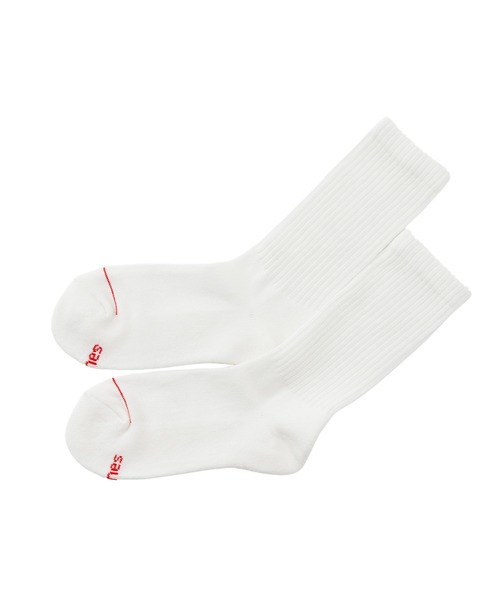 HANES（ヘインズ）の「【Hanes/ヘインズ】メンズ 【2足組】 クルーソックス（ソックス/靴下・メンズ・ホワイト/ブラック・MEDIUM/SMALL）」の2枚目の写真