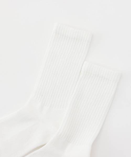 HANES（ヘインズ）の「【Hanes/ヘインズ】メンズ 【2足組】 クルーソックス（ソックス/靴下・メンズ・ホワイト/ブラック・MEDIUM/SMALL）」の4枚目の写真