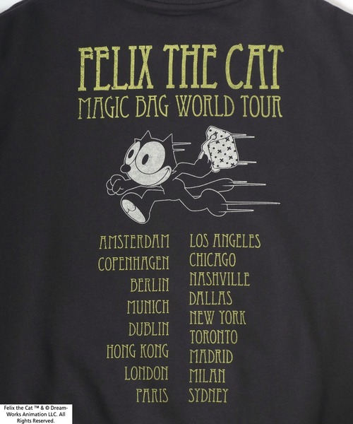 THE FELiX（フェリクス）の「FELIX THE CAT/フィリックス ザ キャット オーバーサイズ ラグラン フロッキー フロント バックプリント スウェット レディース メンズ トレーナー（スウェット・レディース・スミクロ/グレー系その他/ブラック系その他2/アッシュグレー/ブラック系その他・M/L/LL）」の20枚目の写真