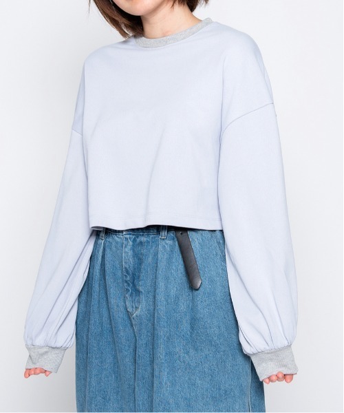 spiritoso(スピリトーゾ)の「【spiritoso】ラバープリントショートスウェット(スウェット・レディース・レモンイエロー/ホワイト系/ラベンダー・FREE)」の14枚目の写真