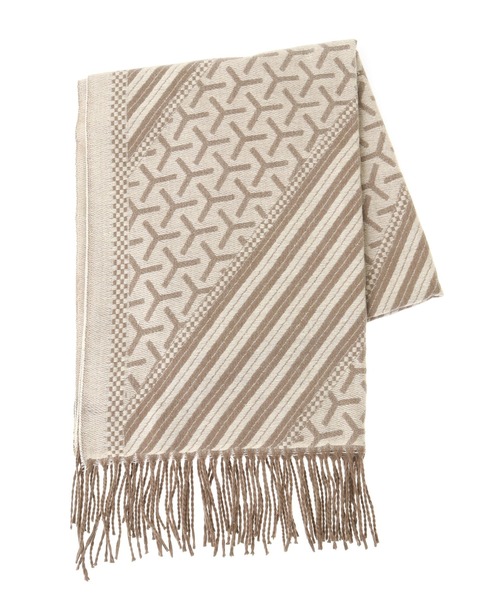 Green　Parks（グリーンパークス）の「・チドリガラストール（ストール/ショール・レディース・ブラック/アイボリー/ブルー/ベージュ・FREE）」の2枚目の写真