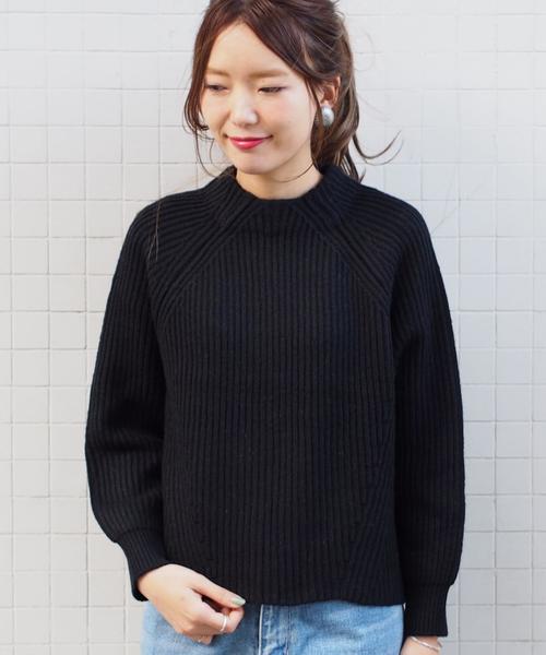 Another Edition(アナザーエディション)の「畦バックスリットプルオーバー/AEBC W/Nアゼ BACK スリット PO(ニット/セーター・レディース・オフホワイト/ブラック/グレー/ワインレッド・フリー)」の1枚目の写真