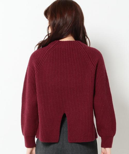 Another Edition(アナザーエディション)の「畦バックスリットプルオーバー/AEBC W/Nアゼ BACK スリット PO(ニット/セーター・レディース・オフホワイト/ブラック/グレー/ワインレッド・フリー)」の9枚目の写真