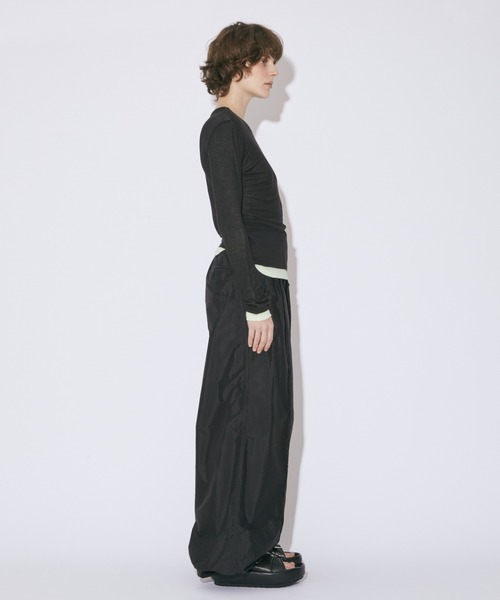 beautiful people(ビューティフルピープル)の「cotton nylon taffeta wide pants(その他パンツ・レディース・ライトピンク/ブラック・38/36)」の7枚目の写真