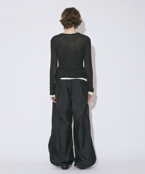 beautiful people(ビューティフルピープル)の「cotton nylon taffeta wide pants(その他パンツ・レディース・ライトピンク/ブラック・38/36)」の8枚目の写真