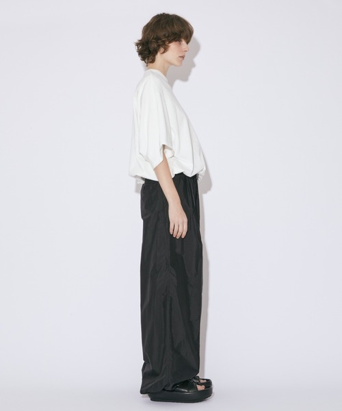 beautiful people(ビューティフルピープル)の「cotton nylon taffeta wide pants(その他パンツ・レディース・ライトピンク/ブラック・38/36)」の4枚目の写真