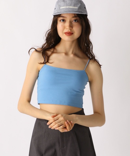 FOREVER 21（フォーエバー トゥエンティーワン）の「【2025SS】カップ付きクロップドキャミ（キャミソール・レディース・オフホワイト/ブルー/ブラック/ブラウン・SMALL/MEDIUM/LARGE）」の10枚目の写真