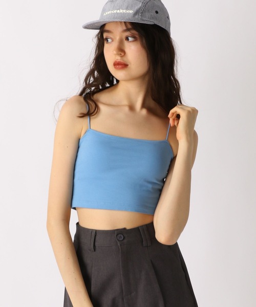 FOREVER 21（フォーエバー トゥエンティーワン）の「【2025SS】カップ付きクロップドキャミ（キャミソール・レディース・オフホワイト/ブルー/ブラック/ブラウン・SMALL/MEDIUM/LARGE）」の12枚目の写真