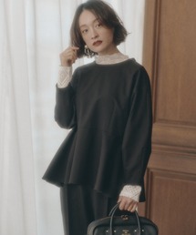 PUAL CE CIN | ストレッチレースハイネックカットソー(Tシャツ/カットソー)