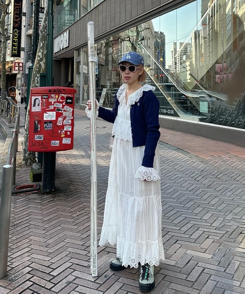 Alley Tokyo(アリートーキョー)の「Alleyハートのカーデ(カーディガン/ボレロ・レディース・レッド/イエロー/ネイビー/オフホワイト・FREE)」の10枚目の写真