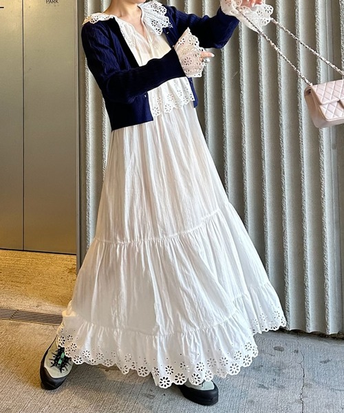 Alley Tokyo(アリートーキョー)の「Alleyハートのカーデ(カーディガン/ボレロ・レディース・レッド/イエロー/ネイビー/オフホワイト・FREE)」の7枚目の写真
