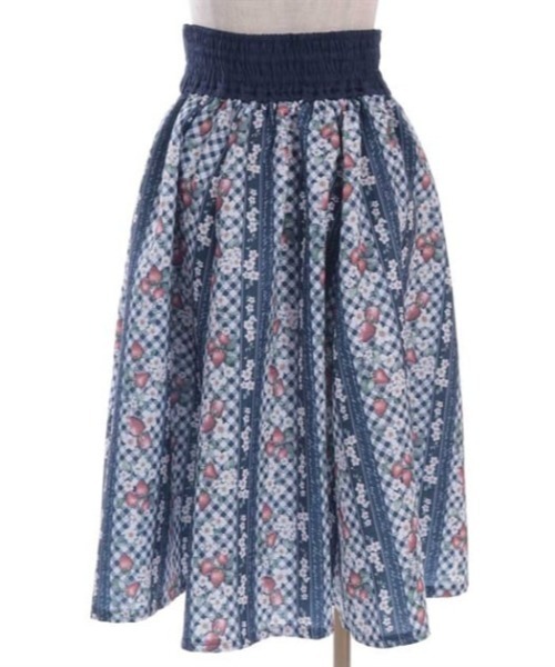 axes femme(アクシーズファム)の「ストロベリーチェック柄スカート(スカート・レディース・ネイビー/ブラウン/レッド・FREE)」の16枚目の写真