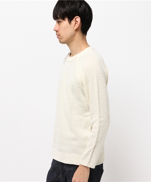SEVENDAYS=SUNDAY（セブンデイズサンデイ）の「配色プルオーバー（ニット/セーター・メンズ・ネイビー/カーキ/オフホワイト/チャコールグレー・SMALL/LARGE/MEDIUM）」の8枚目の写真