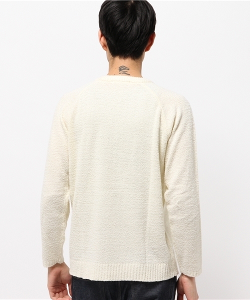 SEVENDAYS=SUNDAY（セブンデイズサンデイ）の「配色プルオーバー（ニット/セーター・メンズ・ネイビー/カーキ/オフホワイト/チャコールグレー・SMALL/LARGE/MEDIUM）」の9枚目の写真