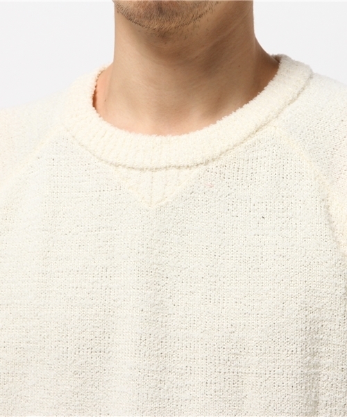 SEVENDAYS=SUNDAY（セブンデイズサンデイ）の「配色プルオーバー（ニット/セーター・メンズ・ネイビー/カーキ/オフホワイト/チャコールグレー・SMALL/LARGE/MEDIUM）」の5枚目の写真