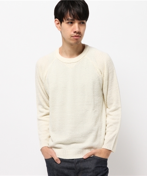 SEVENDAYS=SUNDAY（セブンデイズサンデイ）の「配色プルオーバー（ニット/セーター・メンズ・ネイビー/カーキ/オフホワイト/チャコールグレー・SMALL/LARGE/MEDIUM）」の10枚目の写真