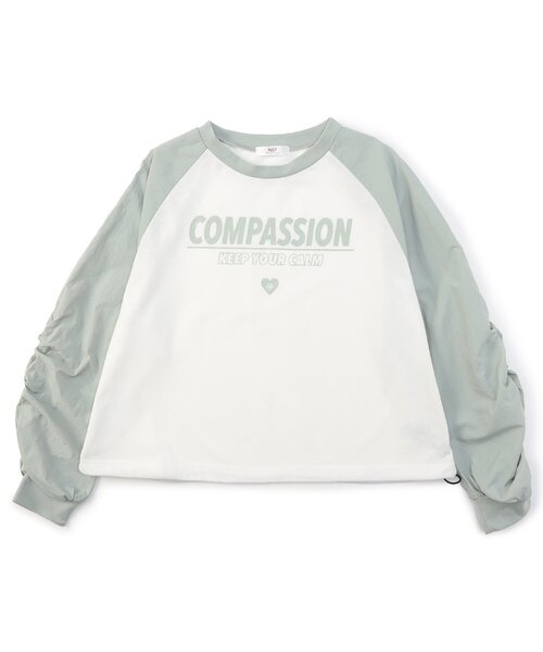 algy（アルジー）の「ギャザースリーブラグランロンT（Tシャツ/カットソー・キッズ・ミント/ピンク/ブラック・XX-SMALL/X-SMALL/MEDIUM/SMALL）」の11枚目の写真