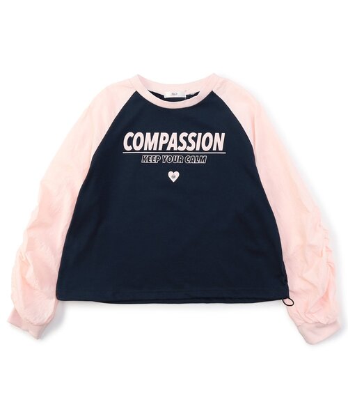 algy（アルジー）の「ギャザースリーブラグランロンT（Tシャツ/カットソー・キッズ・ミント/ピンク/ブラック・XX-SMALL/X-SMALL/MEDIUM/SMALL）」の12枚目の写真